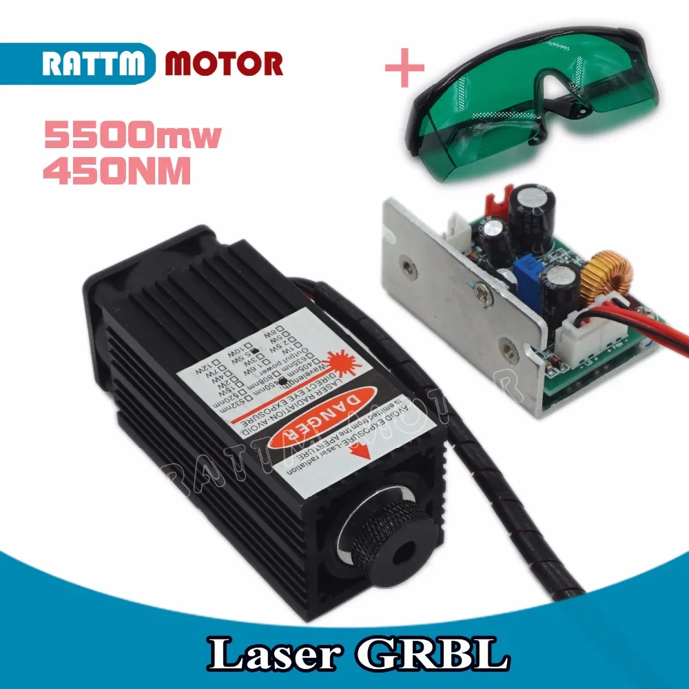 Синий лазерный модуль высокой мощности с фокусировкой 5500 нм лазерной гравировки