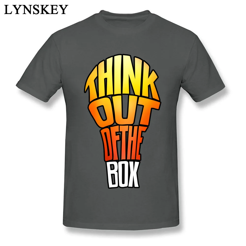 Мужская футболка с буквенным принтом Think Out Of The Box новая дизайнерская дышащая