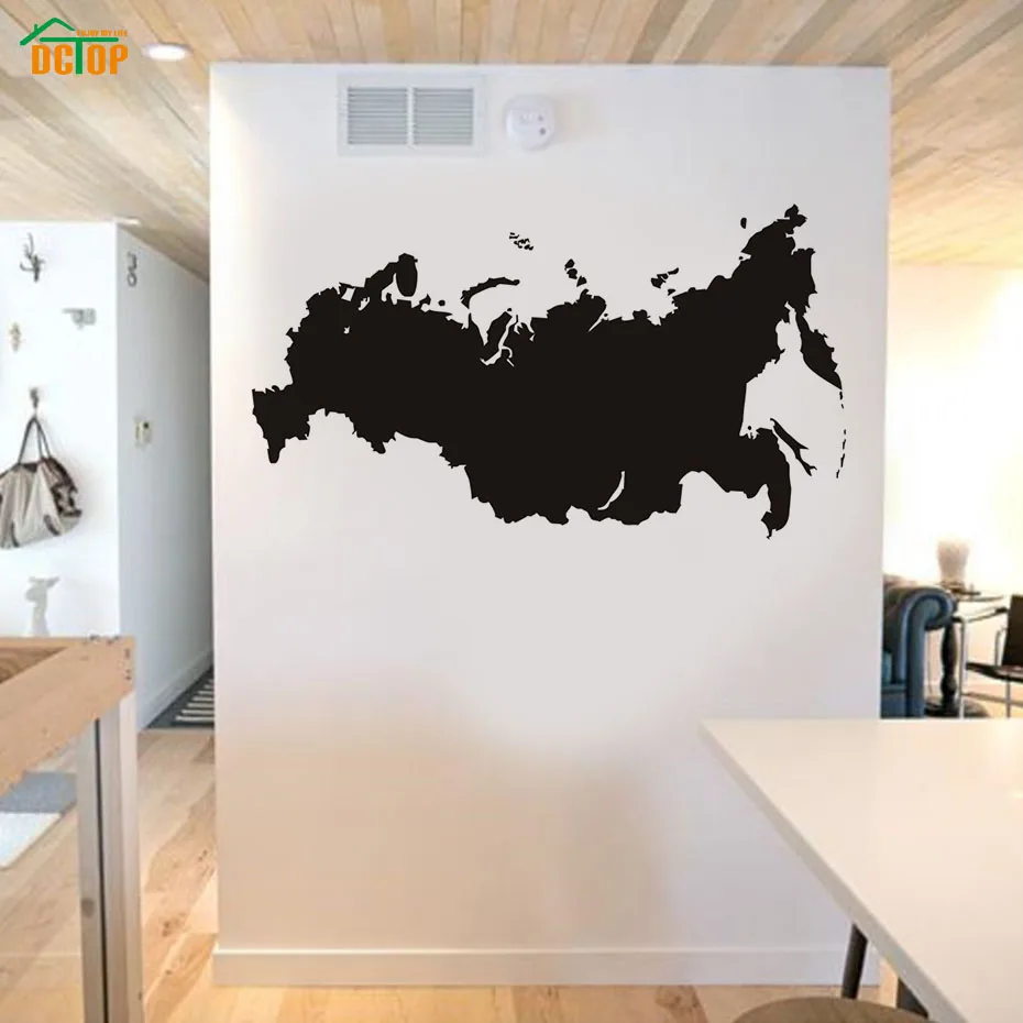 Виниловые Съемные русские настенные наклейки с картой для гостиной