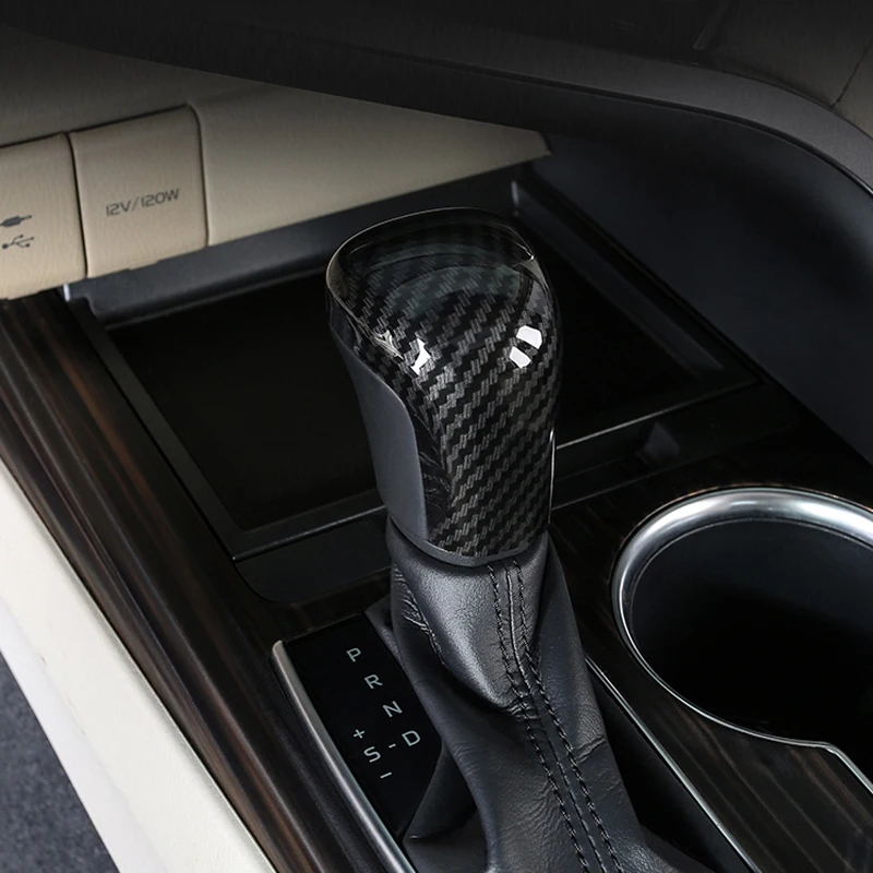 

For Toyota Avalon XX50 2019 ABS Carbon Fiber Style Gear Shift Knob Cover Trim