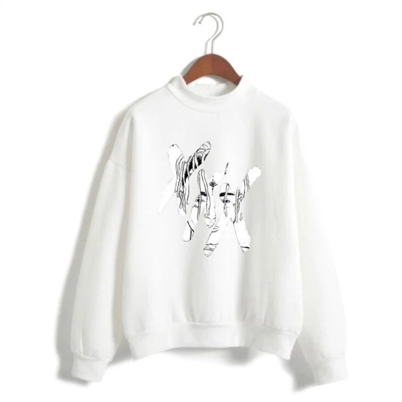 

Men's Hoodie Long Sleeve Fleece Turtleneck Sweatshirt 2018 rip xxxtentacion Oversized Hoodies Male Tracksuit Sudadera Hombre 4XL