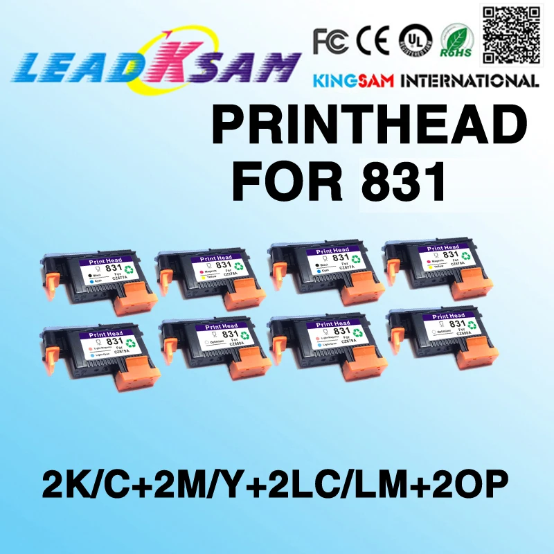 2 комплекта/8 шт. печатающая головка совместима с hp831 cz6777a CZ678A CZ679A CZ680A для 831 латекса