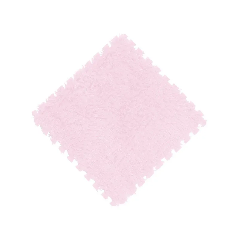 Pink Новинка 30x30 см EVA пена DIY коврик-пазл супер мягкий ворсинок мягкий плюшевый коврик для игр для детей 1 шт - Цвет: Pink