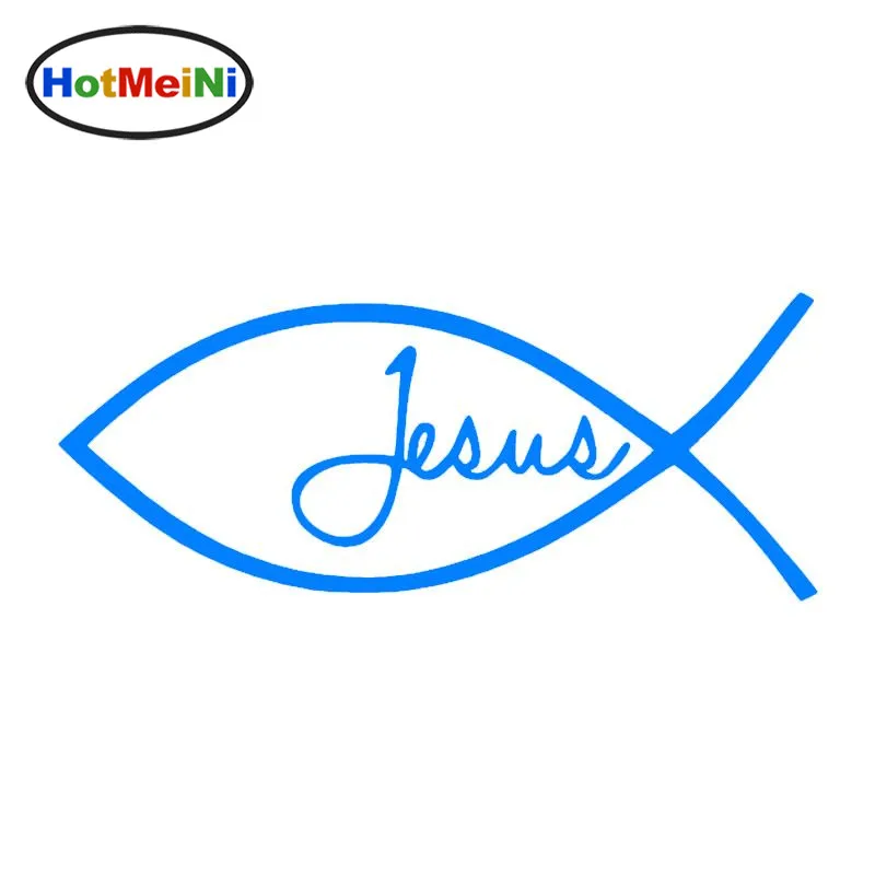 HotMeiNi автомобильный Стайлинг Jesus Fish God религиозная рыба наклейка на автомобиль
