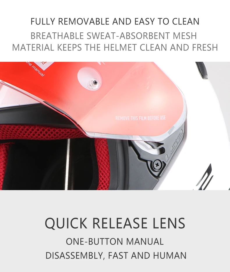 LS2 FF353 full face motorcycle helmet ABS reinforced shell KIDS HELMET XS man woman racing motorbike helmet ECE approval