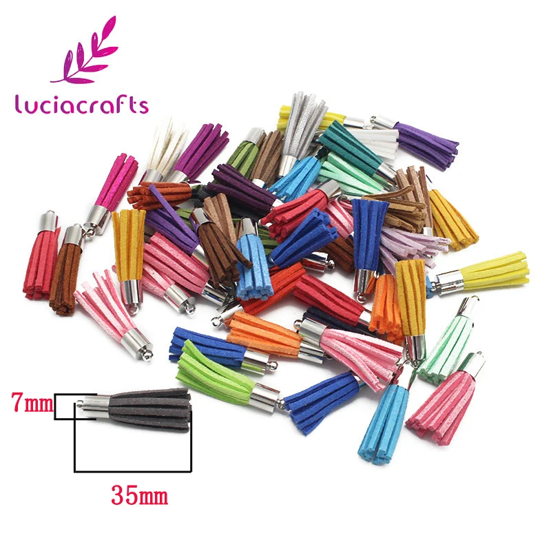 Lucia crafts приблизительно 25 мм/35 мм/45 мм случайный смешанный кисточкой одежды украшения дома DIY аксессуары 24 шт./лот I0105