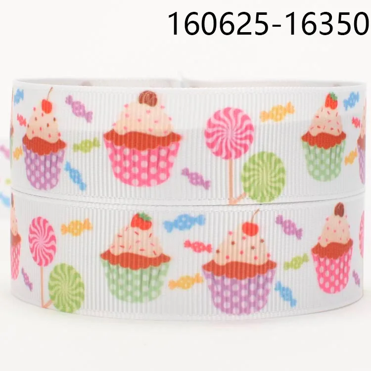 

NEW free shipping 50 yards sweet cake ribbons and bows pattern printed grosgrain ribbon
