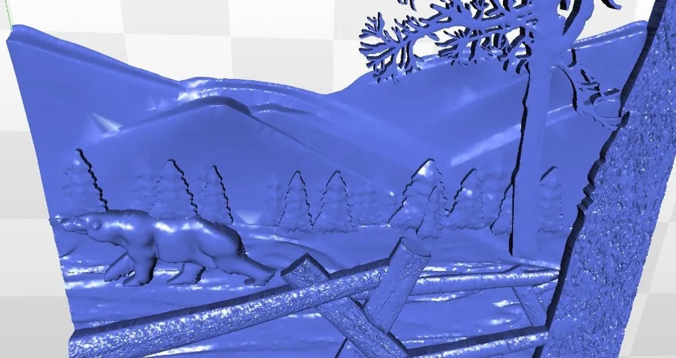 Рельефная 3d-модель для ЧПУ в формате файлов STL Panno_Bear_3 | Инструменты