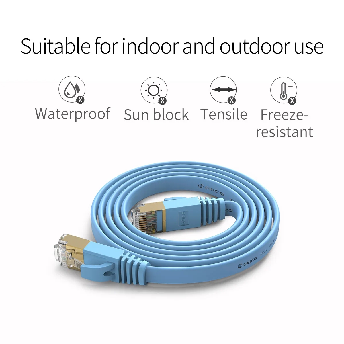 Кабель Ethernet ORICO Cat7 RJ45 плоский сетевой Lan кабель патч корд для ПК роутера ноутбука
