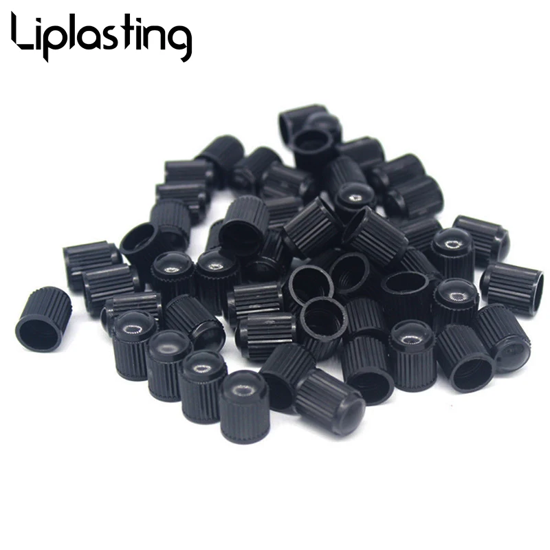 Liplasting 100 шт. Пластиковый черный клапан для шин пылезащитный колпачок колпачки
