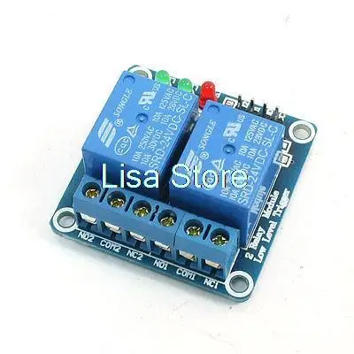 

24VDC Coil Low Level Trigger 2 Channel Power Relay Module Board