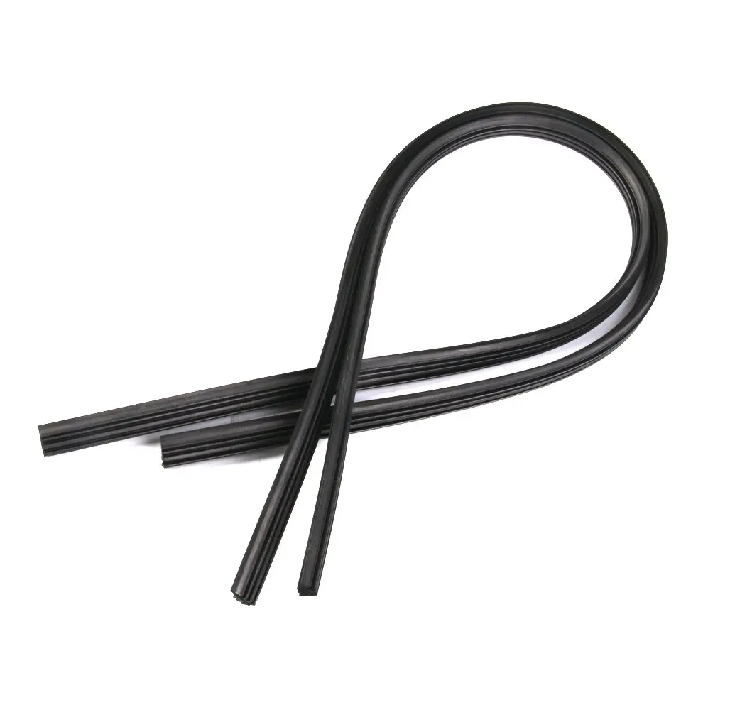 2Pcs 28'' 26'' 24'⟊r Bus Rubber Universal Bracketless Frameless Windshield Wiper Wash Blade Refill Replacement |