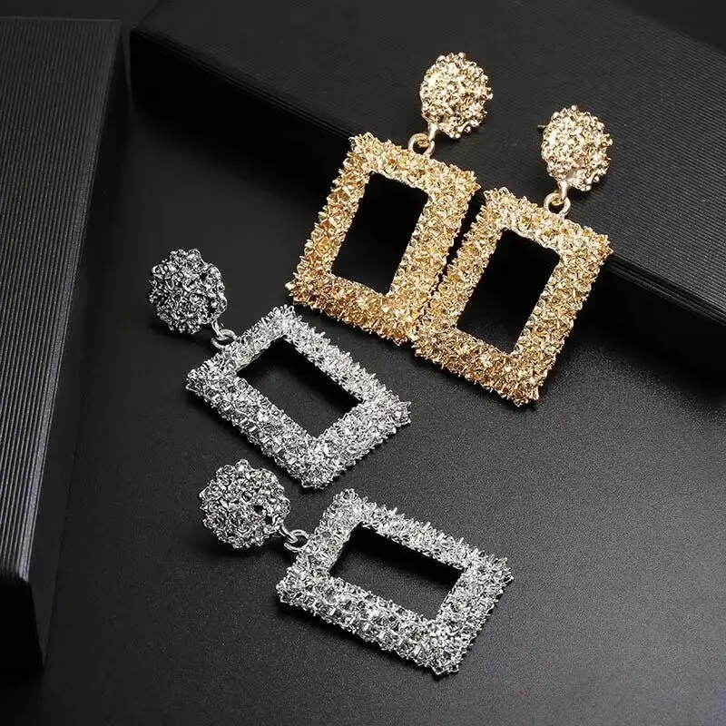 

Cingesto Fashion Statement Earrings 2018 Big Geometric earrings For Women Hanging Dangle Earrings Drop Earing modern Jewelry
