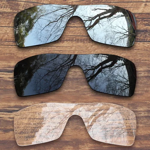 ToughAsNails Polarized Replacement Lenses for Oakley Batwolf Sunglasses- Multiple Options - Цвет линз: Black.Silver.Clear