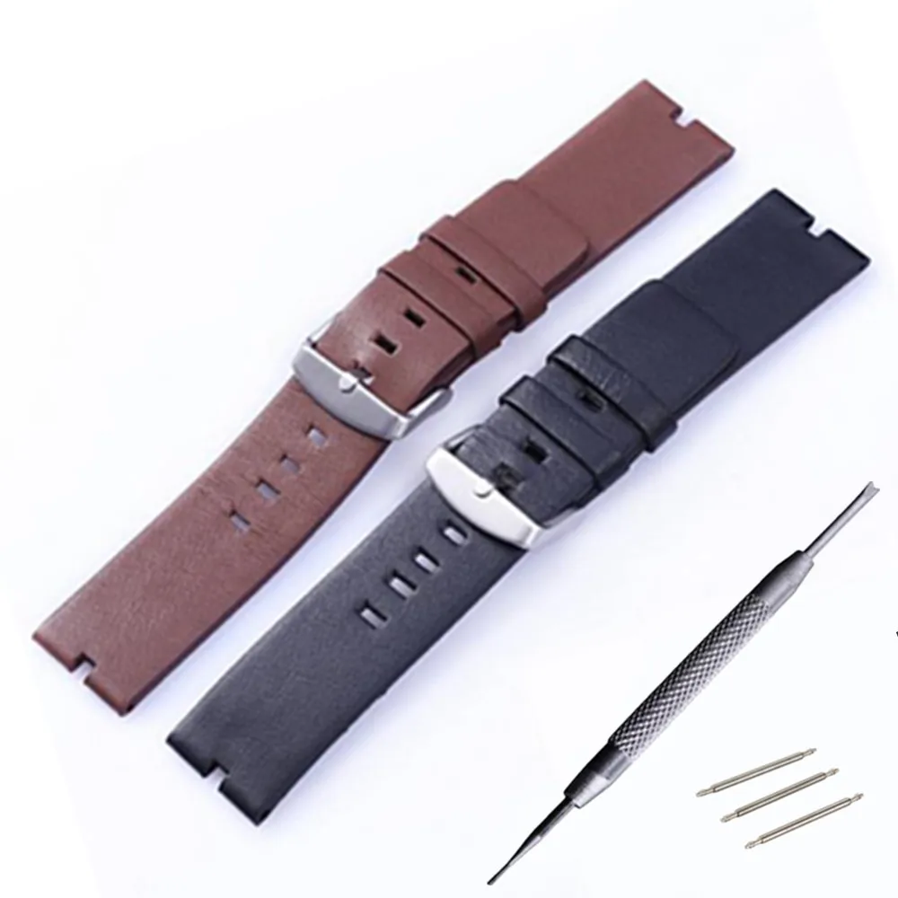 

22mm New Mens Genuine Leather Watchbands Bracelet for Moto 360 Smart Watch Band Moto360 + Spring Bar + Tool