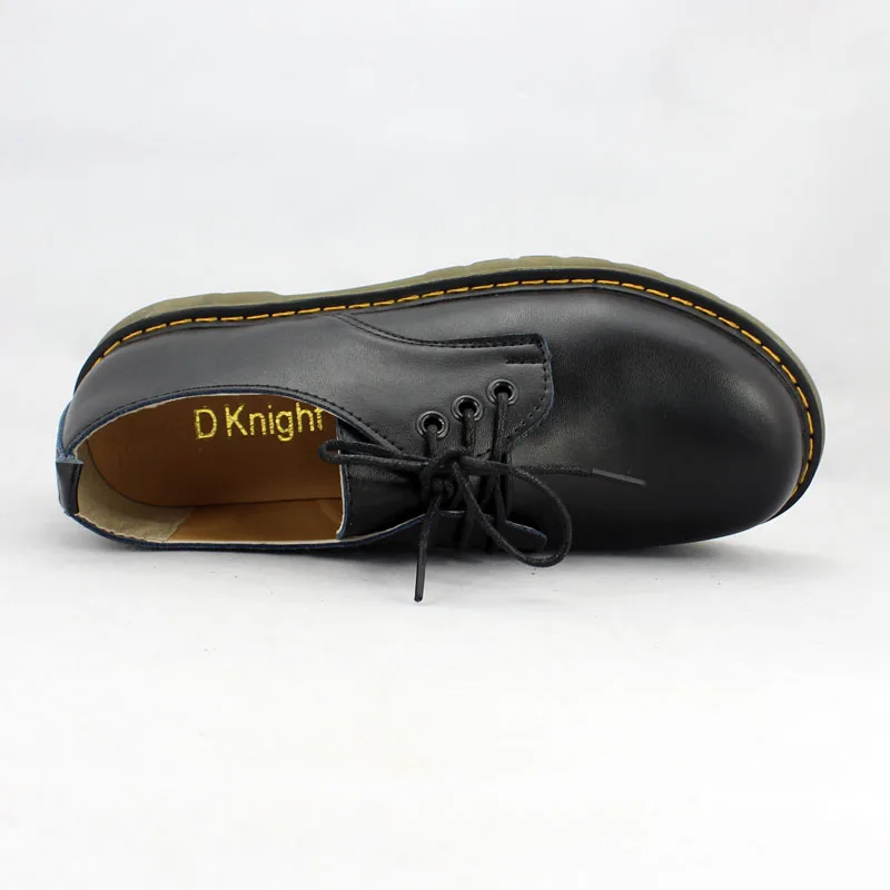 Хит продаж женские повседневные оксфорды модные с круглым носком на шнуровке