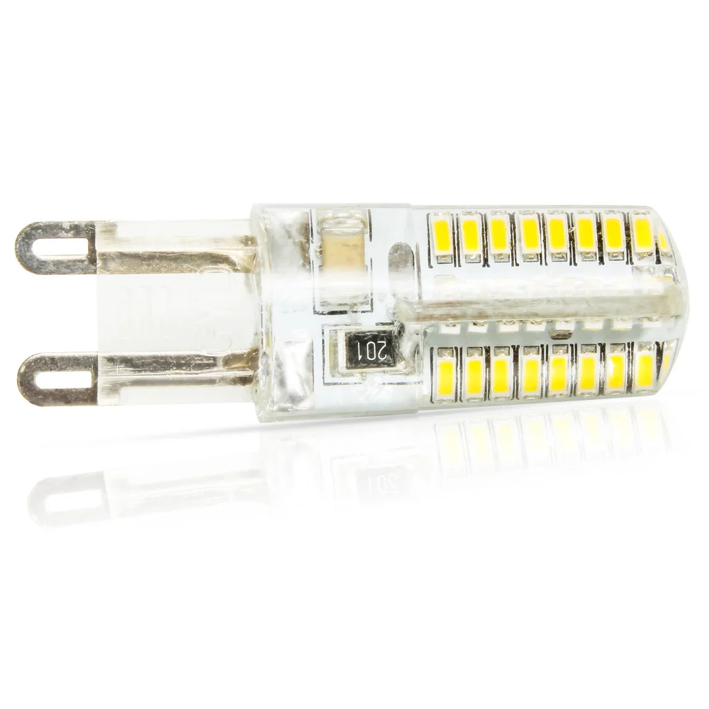 10x 220V 230V G9 6W Silicone COB 64LED Bulb SMD3014 LED Corn Lamp Spotlight for Crystal Warm Cold White | Лампы и освещение