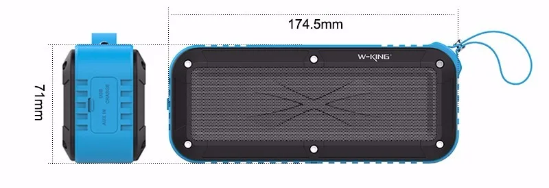 W-king водонепроницаемый Bluetooth динамик S20 IPX6 2000mAh FM беспроводной портативный динамик с микрофоном и поддержкой NFC для мобильного телефона