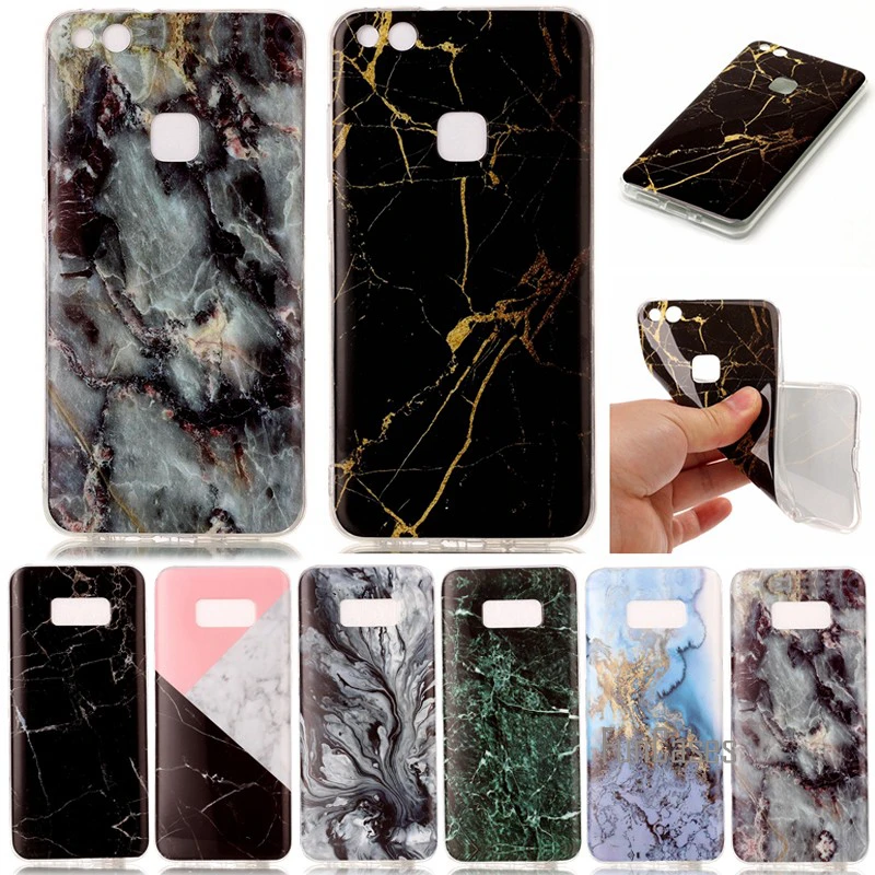 Мягкие Мрамор камень Чехол для Huawei P10 Lite p10lite P 10 ETUI capinhas Para Капа hoesje Carcasa Fundas Coque
