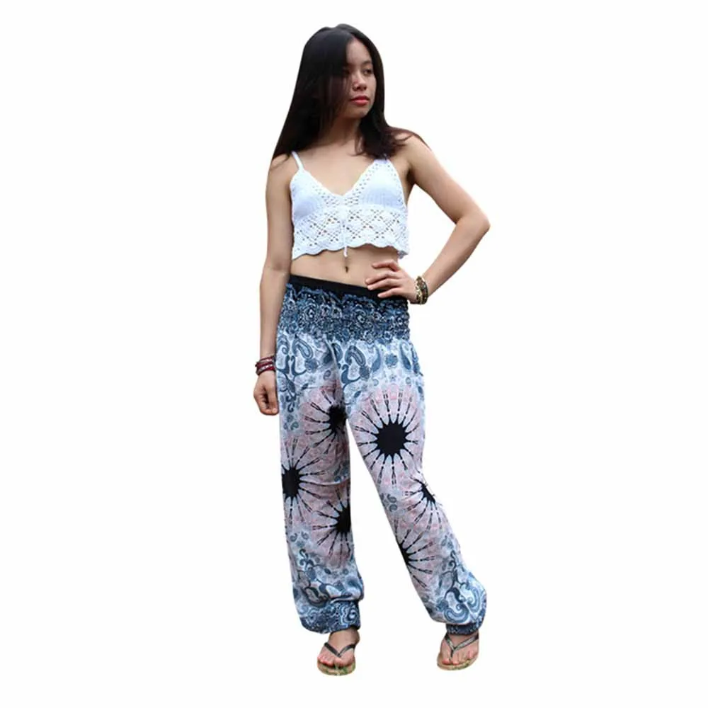 Брюки-султанки в стиле бохо для мужчин и женщин праздничные свободные штаны