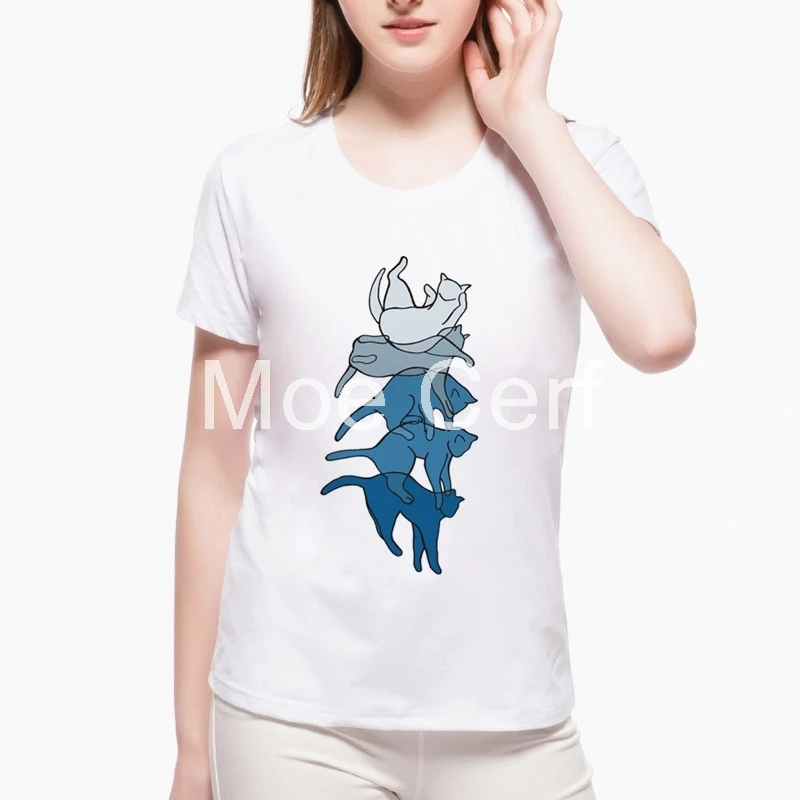 Кошка ручной с принтом бабочки для женщин t Рубашка летняя футболка коротким