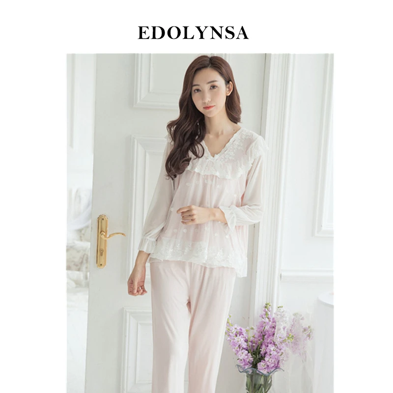 Пижамы для женщин 2020 Модальные пижамные комплекты кружевная Домашняя одежда