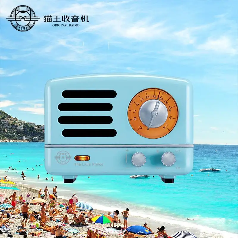 ICL Maoking Маленький принц OTR динамик FM радио Несс синий мини Bluetooth беспроводной музыкальный металлический плейер MW-2 подарок для девочки