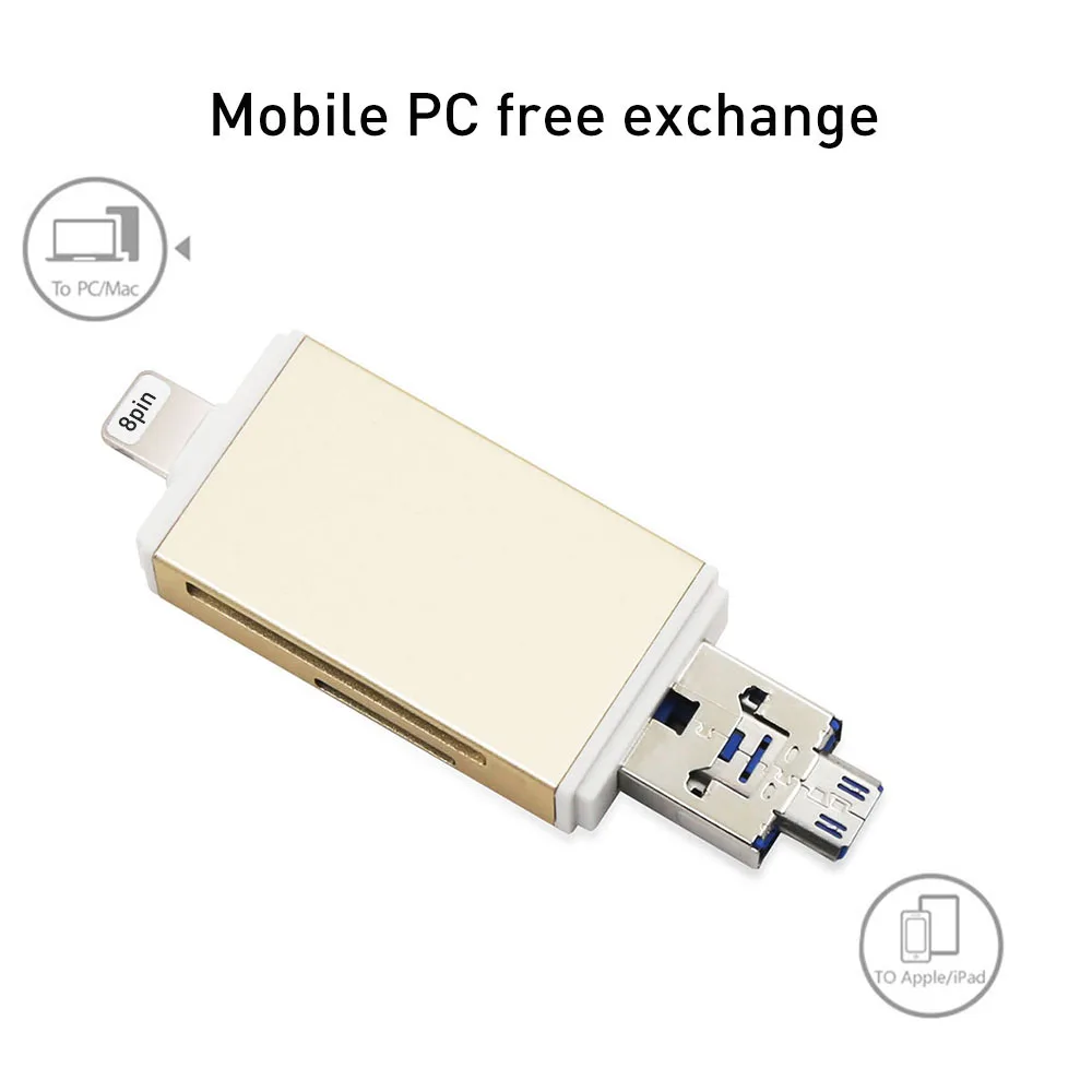Металлический флеш накопитель Dr.memory lightning TF/micro reader для Apple iphone 6s 7 plus IOS USB 2 0|micro sd card