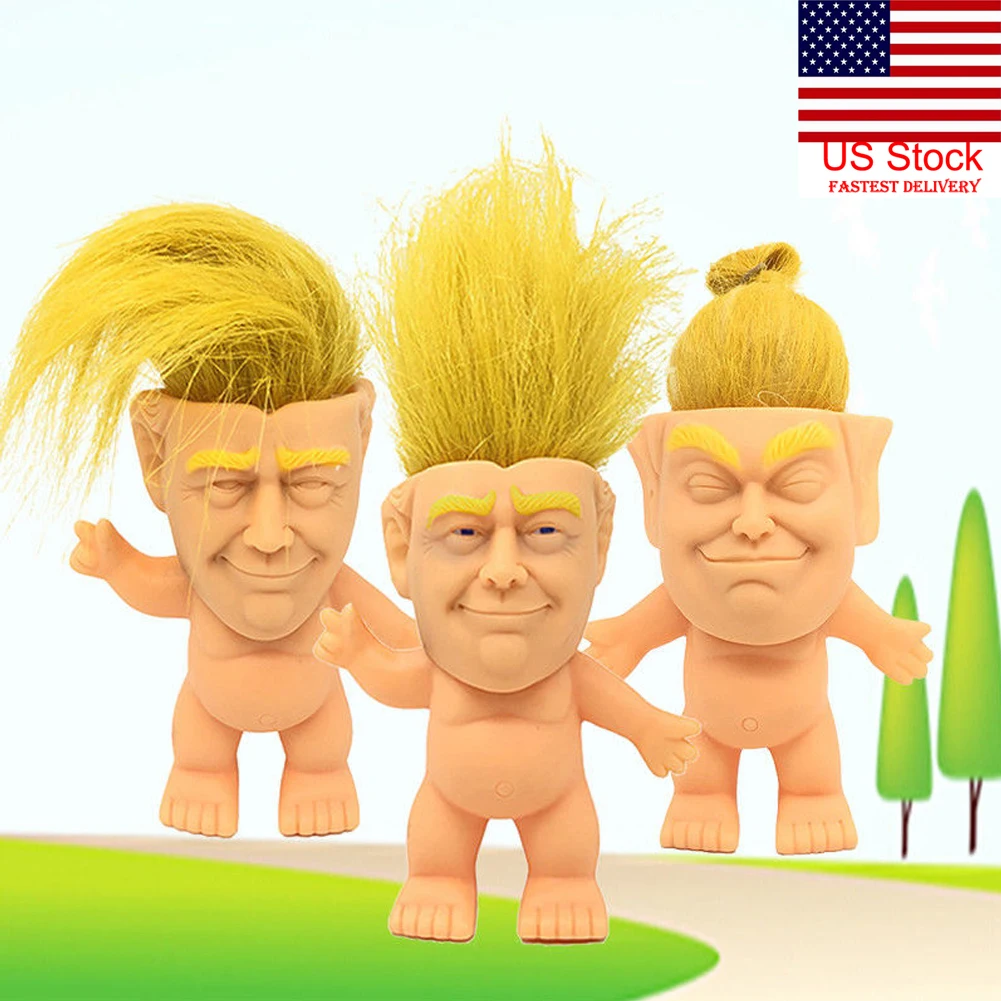 10 см забавная игрушка Трамп силиконовая Кукла Тролль виниловая винтажная некрасивая кукла игрушки Трамп забавные фигурки модель игрушки