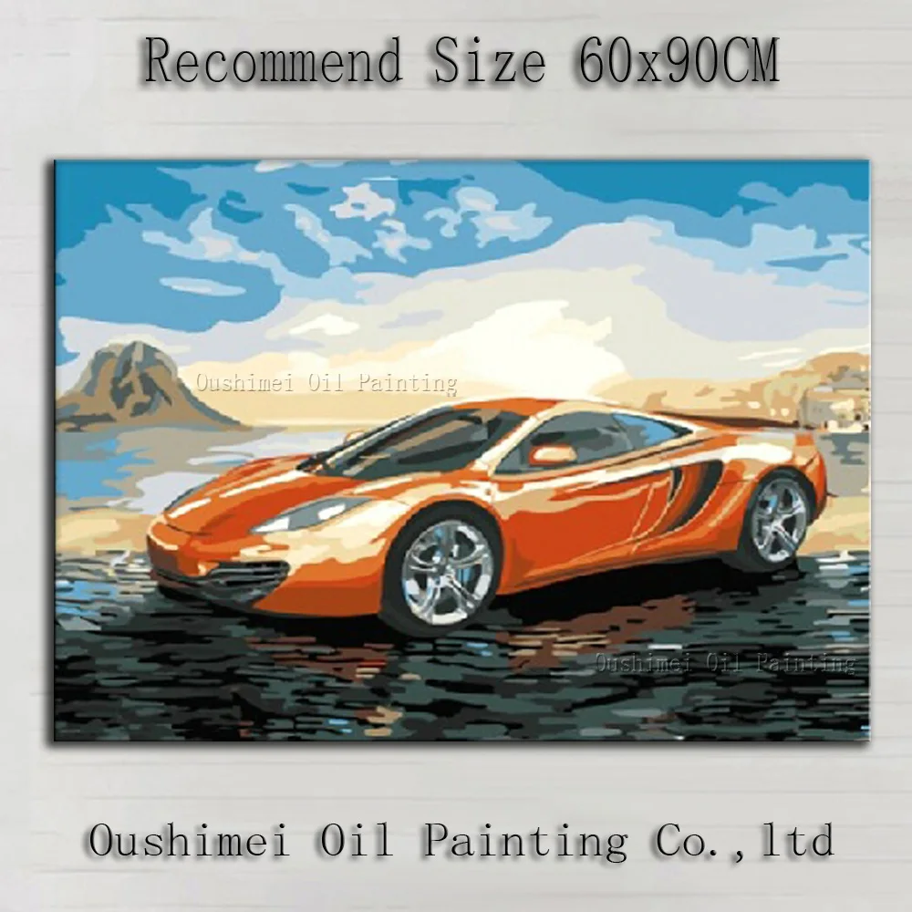 Художественная команда ручная роспись высокое качество красота оранжевый цвет