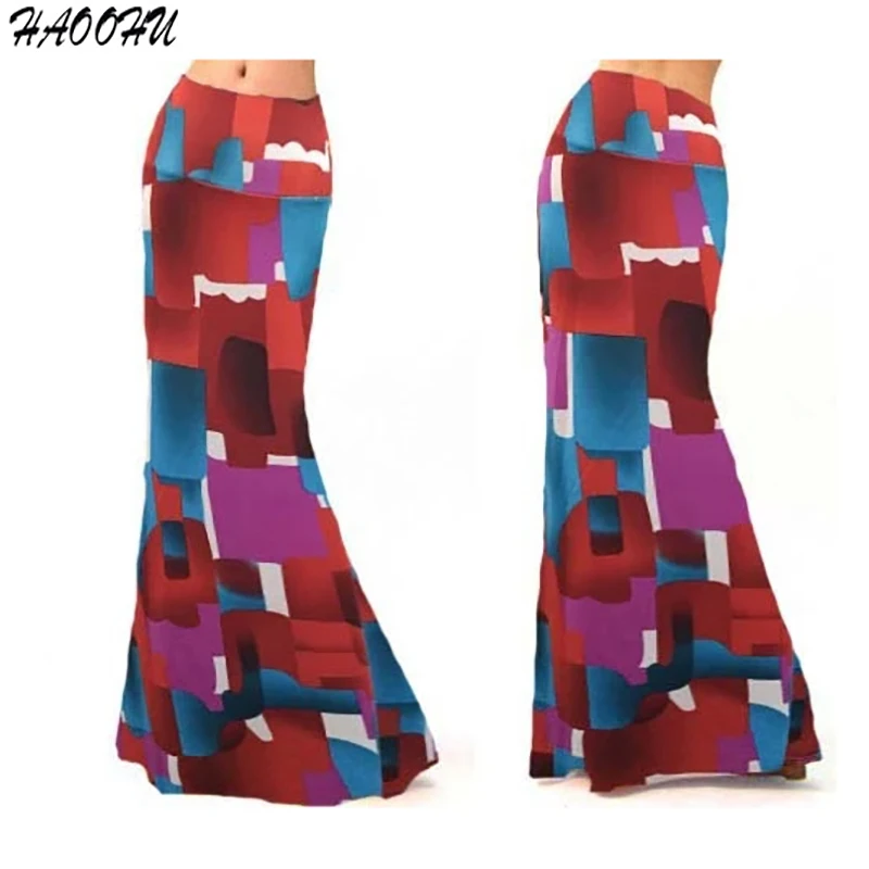

2016 Autumn New brand Women Nightclub skirts vestidos Sexy Printed High Waist Package Hip Maxi long skirts 9731 DX