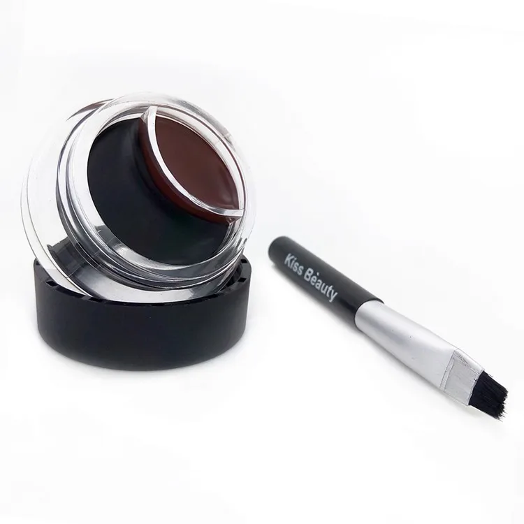 Подводка для глаз новые поступления 2 цветов в 1 черный коричневый гель макияж