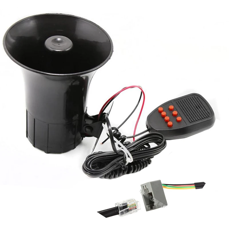 

Сигнал тревоги горячая Распродажа 12 В, 50 Вт, сирена, громкий рожок дБ, 6 звуков