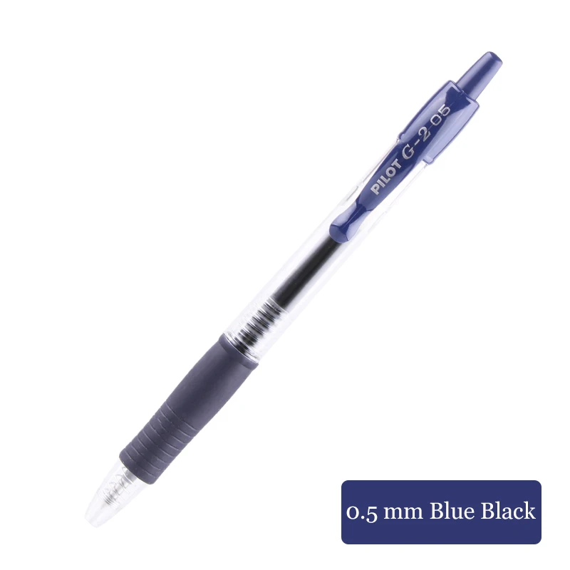 1 Blue Black Japan Pilot G2 гелевая ручка, 0,5 мм, водостойкая, грязеотталкивающая, без кислот, для хранения, безопасная BL-G2-5 чернил - Цвет: 1 Blue Black