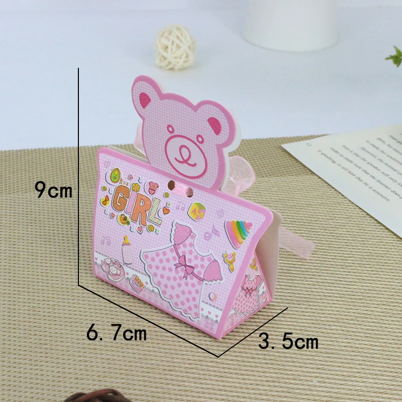 AVEBIEN милый медведь Baby Shower коробка конфет мальчик и девочка украшения для дня