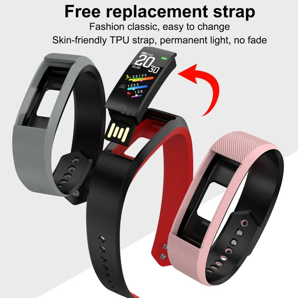 F6 сердечного ритма умные часы кровяное Давление для отображения данных по