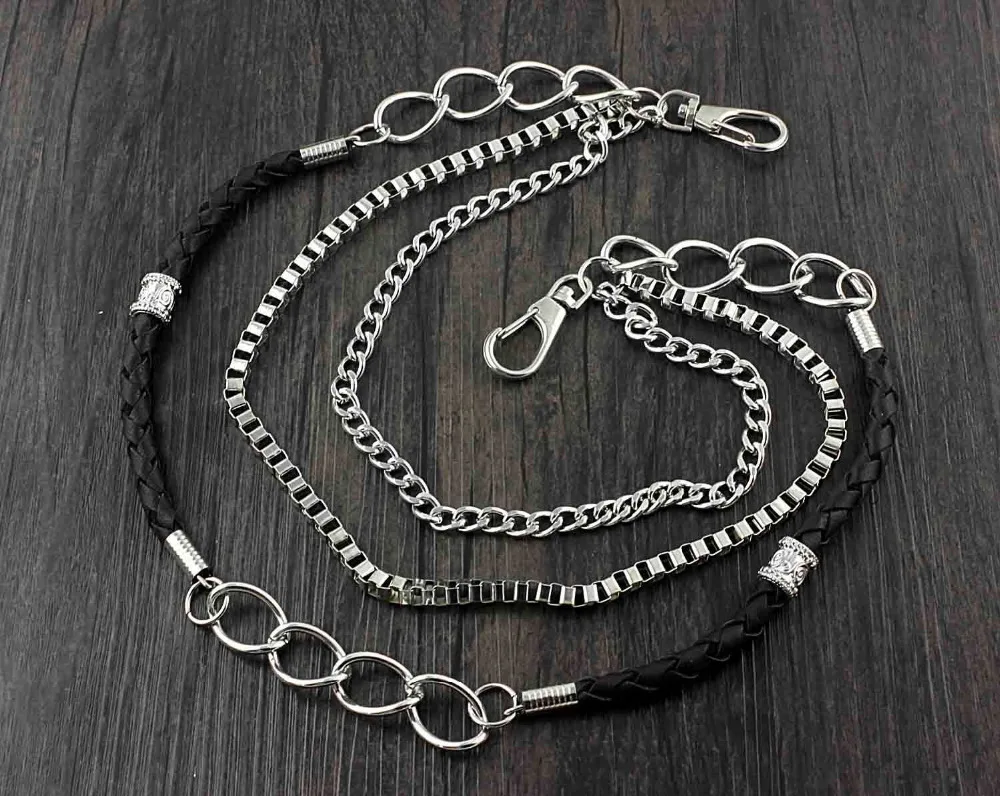 Мужской Байкерский панк Дальнобойщик крутой кошелек с цепочкой брюки брелоком