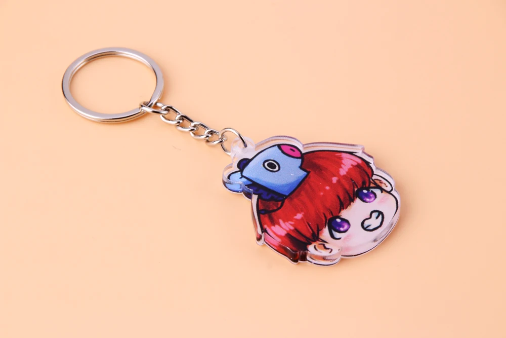 Акриловый аниме милый брелок для ключей Love Yourself Porte Clef