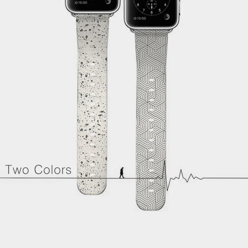 Модные брендовые часы из телячьей кожи 38/40/42/44для Apple Watch для женщин Iwatch ремешок для часов браслеты для пояса белый