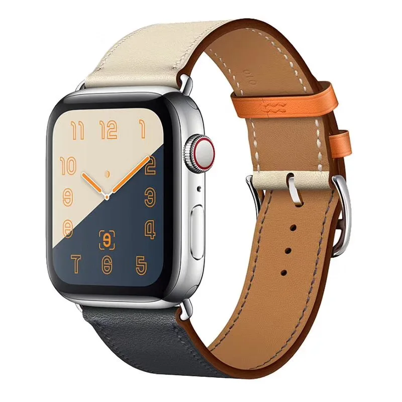 Высокое качество красочные кожаные петли для мм Apple Watch группа 42 серии 4 3 2 1 iwatch 44