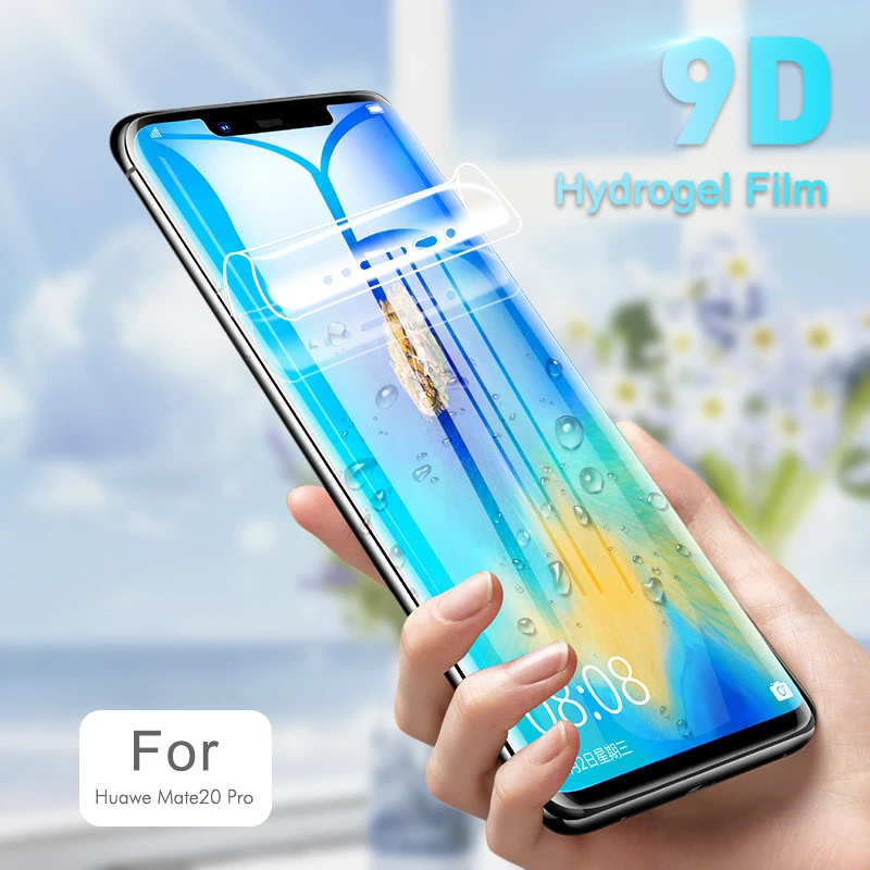 9D мягкая Гидрогелевая Защитная пленка для Huawei Mate 20 Pro полное покрытие Защита
