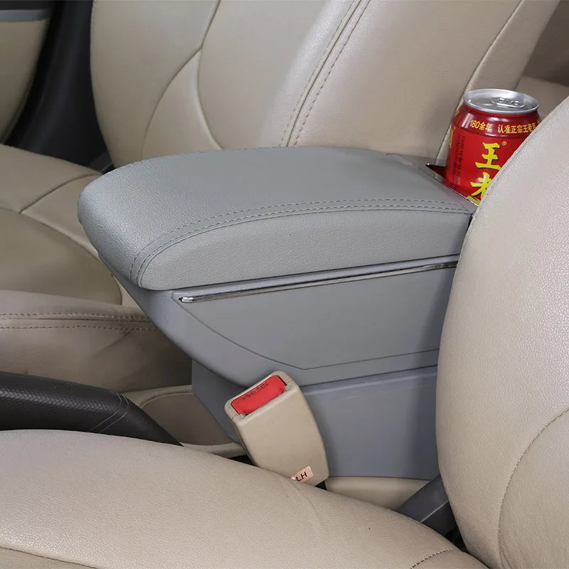 B style gray Подлокотник коробка для Chevrolet Sail 3 Зарядка через usb повысить двойной слой центральный магазин содержание Подстаканник Пепельница аксессуары - Название цвета: B style gray