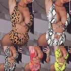 Бикини 2019, купальник, цельный купальный костюм, бикини со змеиным принтом, бандажные Монокини, стринги, бикини с леопардовым принтом, пляжные купальники для женщин