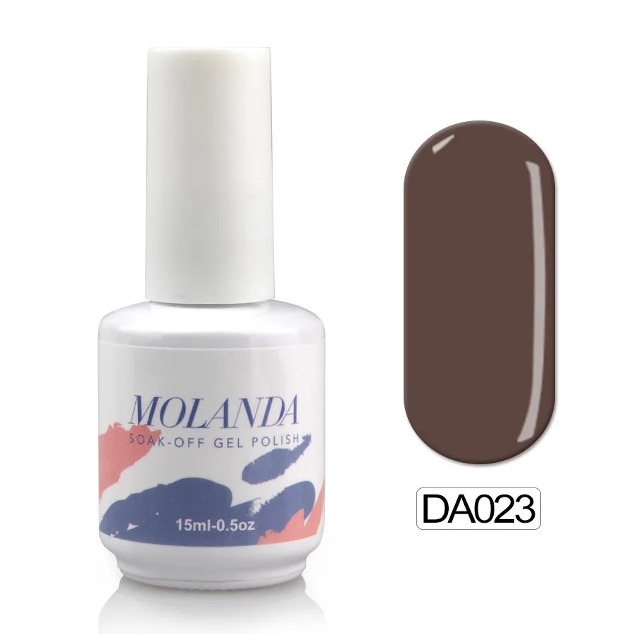 DA023 Molanda дизайн ногтей Фиолетовый Цвет УФ-гель для ногтей блестящая поверхность Французский маникюр гель УФ Гель-лак для полировки модный набор - Цвет: DA023
