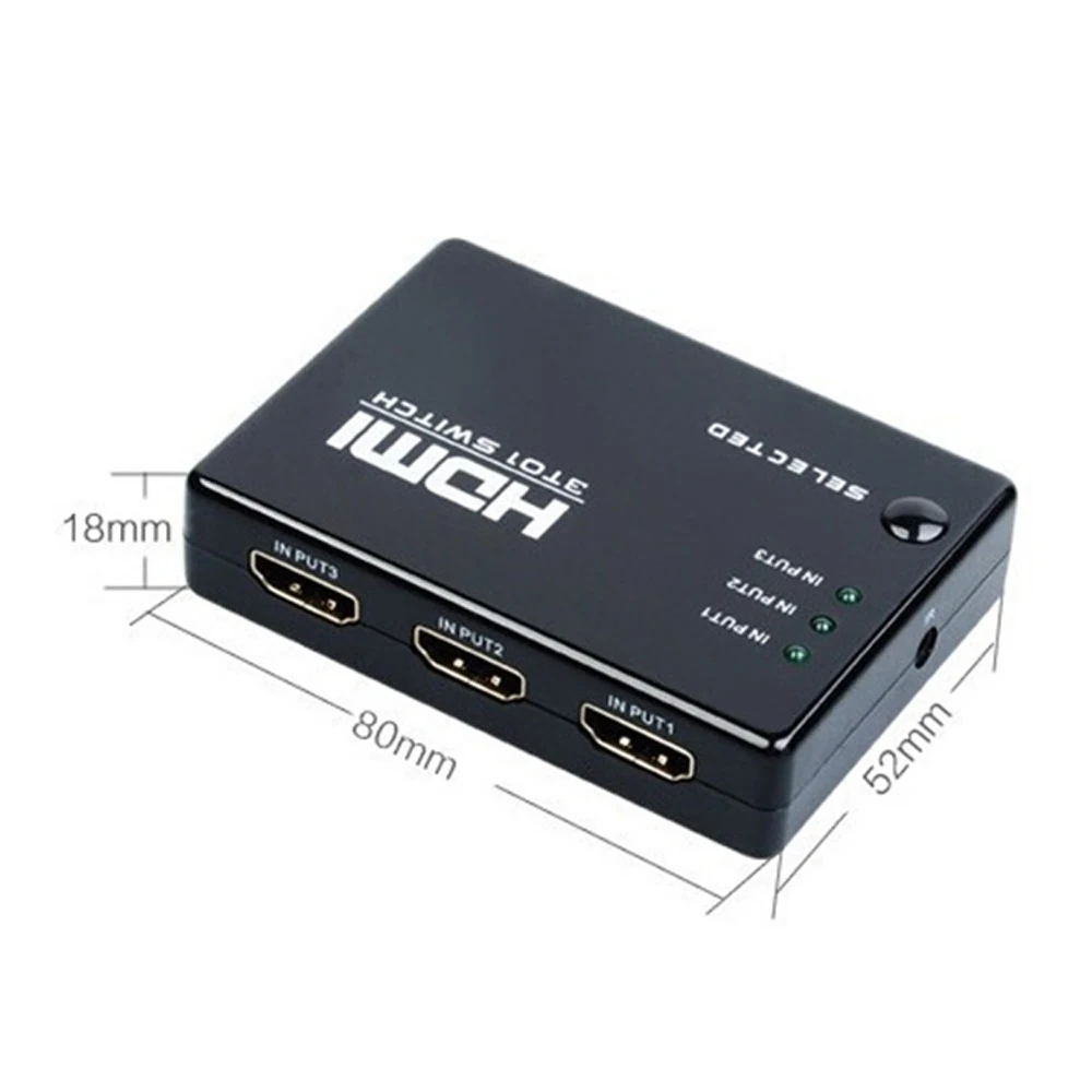 FDBRO Новый дистанционный HDMI коммутатор 3 в 1 выход порт переключатель сплиттер для