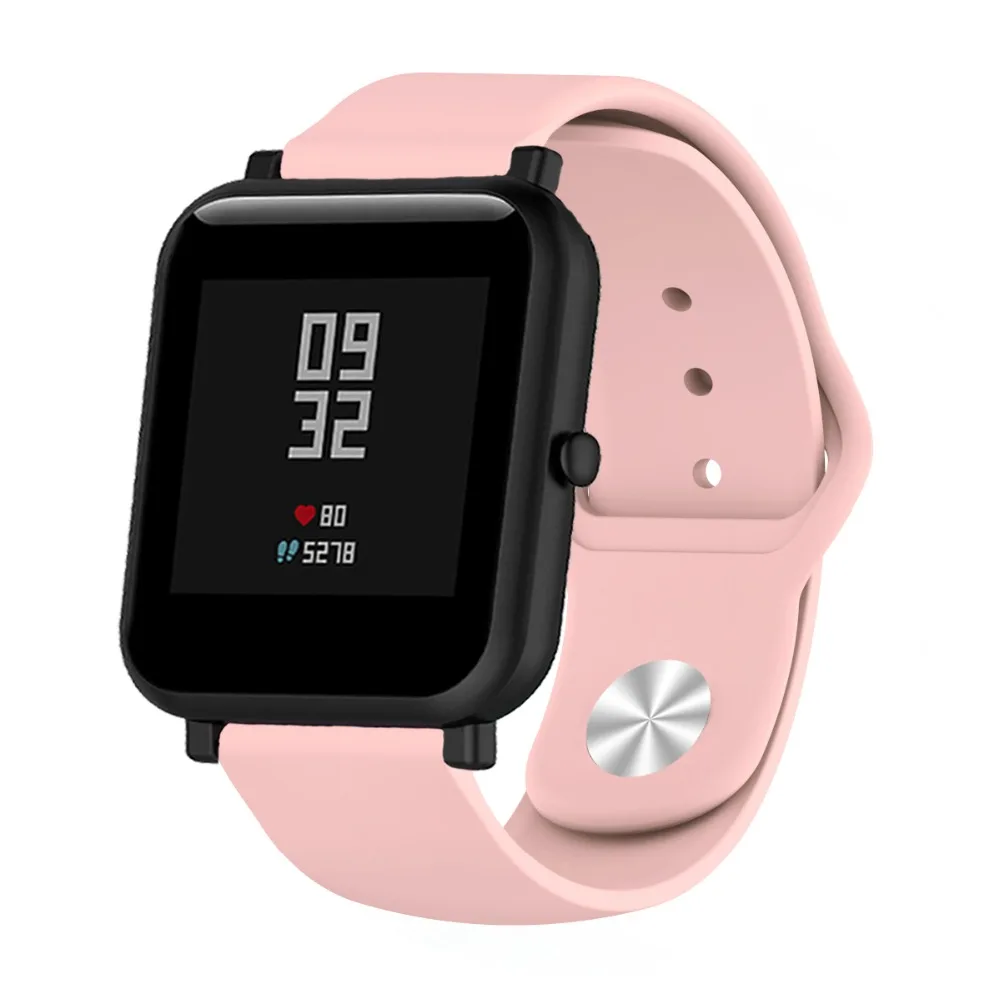 Общий силиконовый ремешок для часов Xiaomi Huami Amazfit Bip BIT PACE Lite Youth сменный спортивный