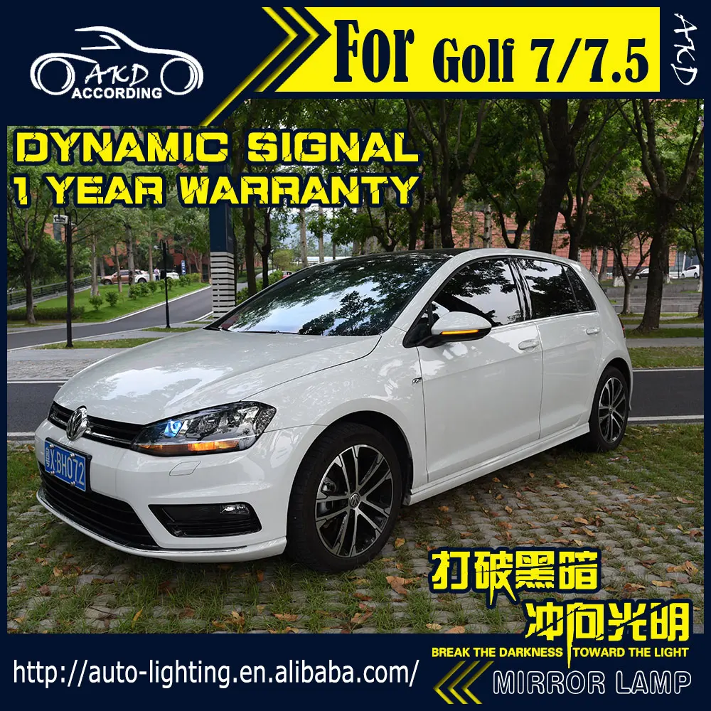 AKD автостайлинг поворотник лампа для VW Golf 7 светодиодный индикатор заднего