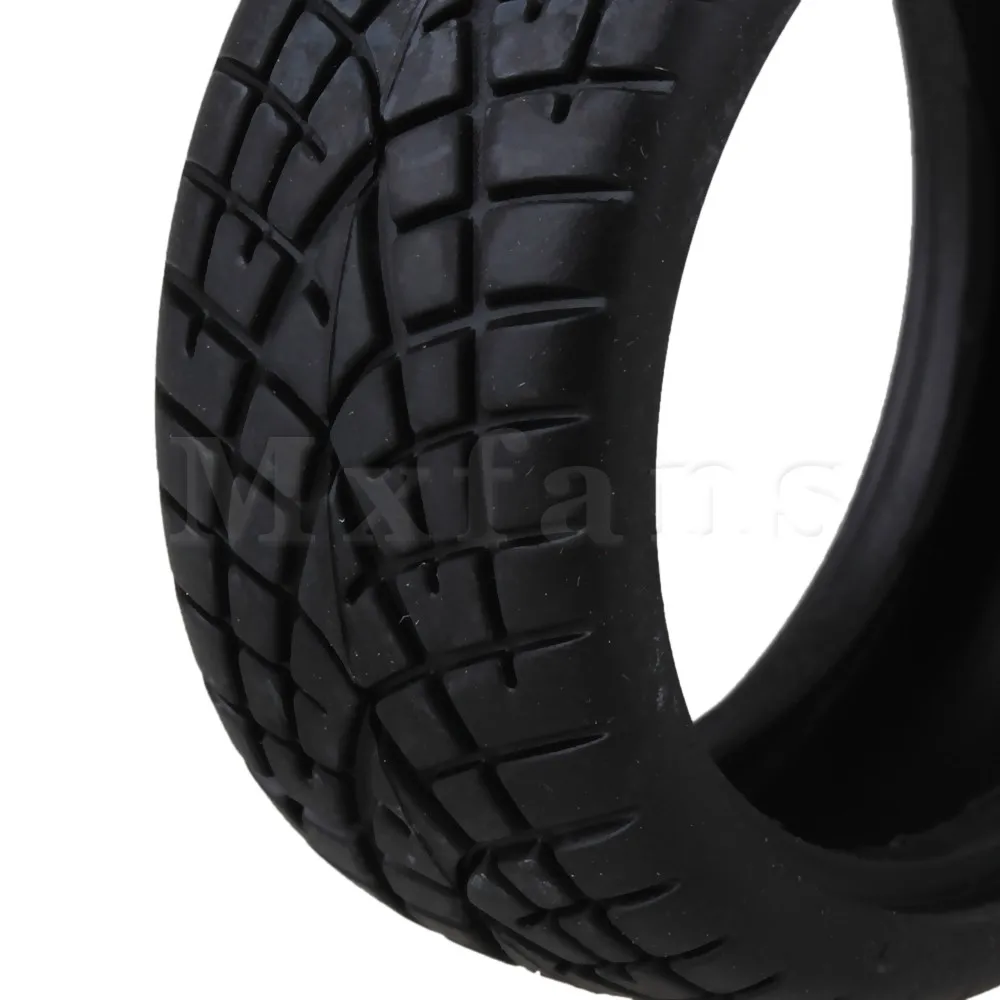 Mxfans черная резиновая шина 45 мм внутренний диаметр RC 1:10 на дороге комплект
