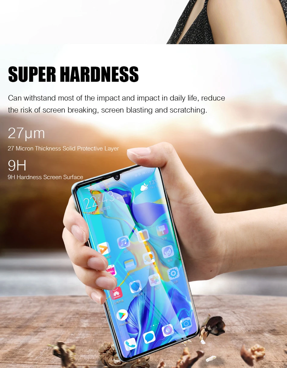 25D полное покрытие из закаленного стекла для huawei P30 P20 Lite Pro Защита экрана для huawei P30 Honor 9 10 Lite Защитная стеклянная пленка
