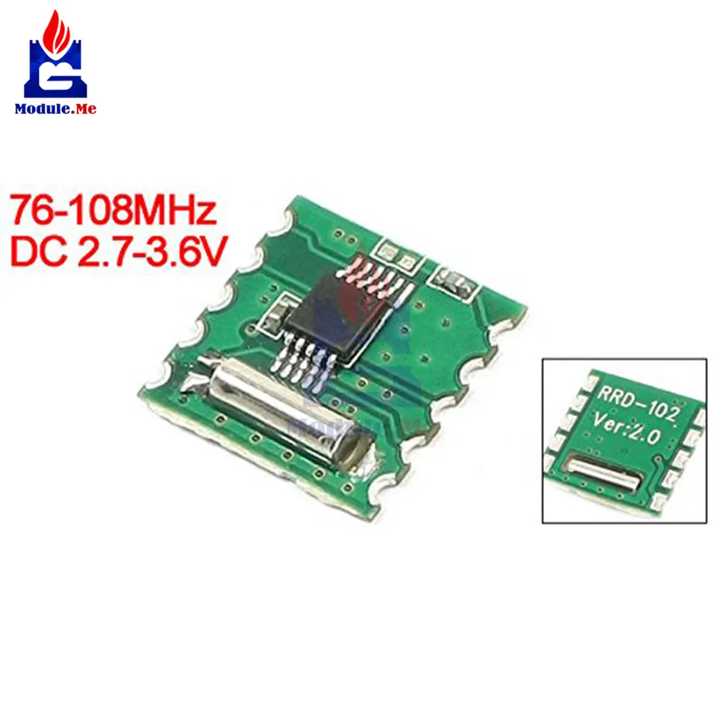 FM стерео радио модуль RDA5807M беспроводной RRD-102V2.0 платы для Arduino DC 2,7-3,6 В Частота 76-108 МГц
